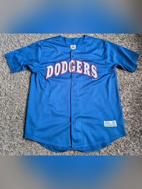 Genuine Merchandise True Fan Vintage Blue LA Dodgers Stitched Jersey Men's L